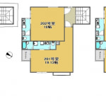 ●202号室(間取) ●202号室(間取)