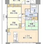 ★8階/南西角部屋(間取)
