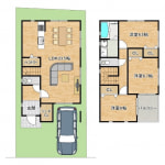 建築プラン:：建築費約2,080万円（地盤調査、建確、外構等別途）