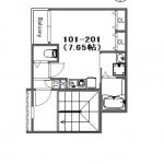 ●101号室(間取) ●101号室(間取)