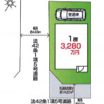 区画図　☆普通車1台駐車可能