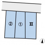 ※区割り図　①②号地