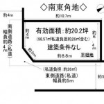☆南東角地　※建築条件無売土地（上物有）(間取)