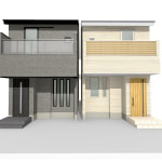 ★左①号地、右②号地　完成イメージ