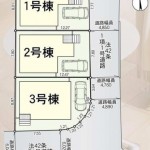 ①号地：2180万円、②号地：2180万円、③号地：2280万円(間取)