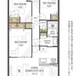 203号室-3LDK〈新規リノベーション物件〉(間取)