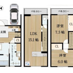 国産東濃桧材を使用した自然素材住宅(間取)