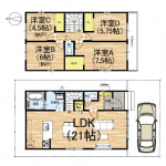 ②号地（完成予定2026年2月上旬頃）(間取)