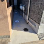 ●101号室専用駐輪スペース(中型バイクまで可) ●101号室専用駐輪スペース(中型バイクまで可)