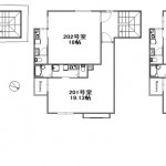 ●202号室(間取) ●202号室(間取)